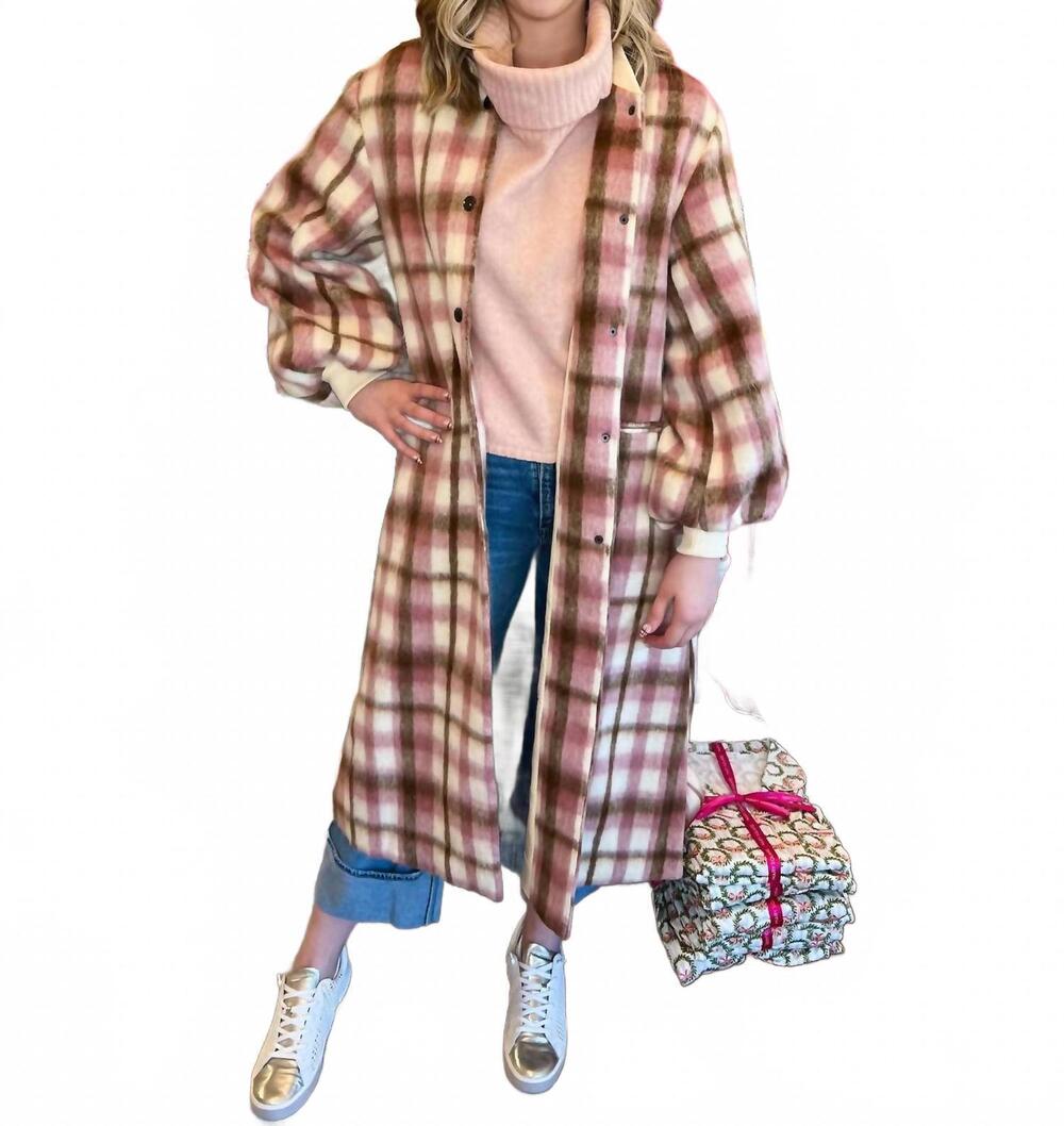 NEW DRA LOS ANGELES women's cameron coat in white multi